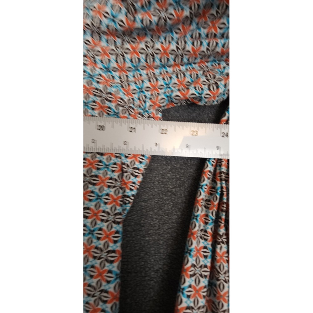 Cinch Womens XL Western Shirt Orange Blue Geometric‎ Print Long Sleeve - Picture 3 of 9